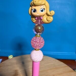 Disney Doorable Pink Princess Aurora Beaded Pen